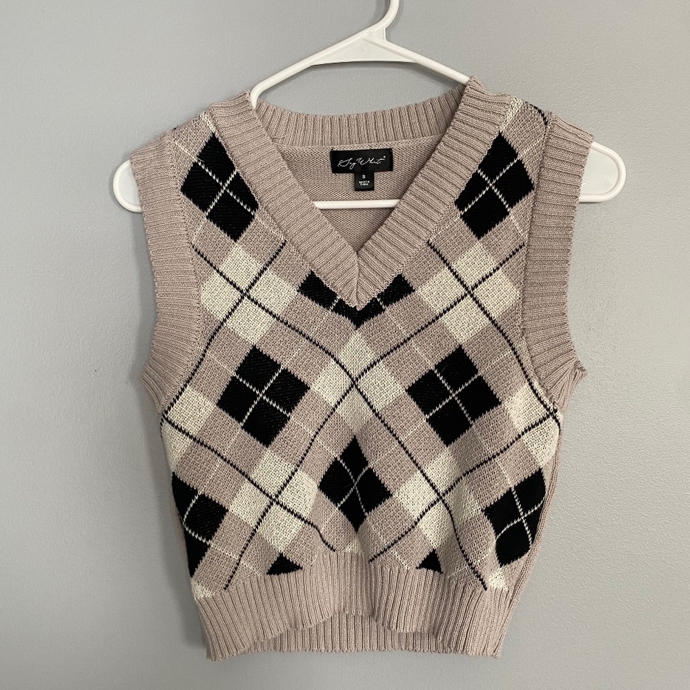 Say What? Cropped Sweater Vest